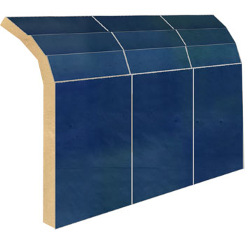 Mosaic House Moroccan tile Mosaic Flat Bullnose Lajoura 15 Cobalt Blue  solid zellige, mosaic, zellij, bullnose, trim, glaze, quarter round 